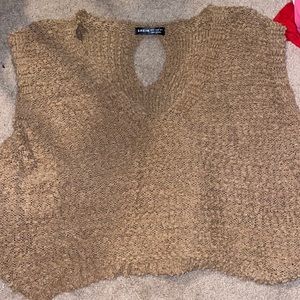 Brown sweater vest